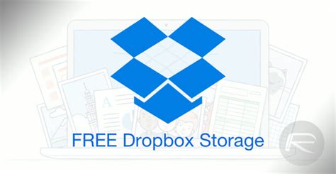 dropbox storage space size free