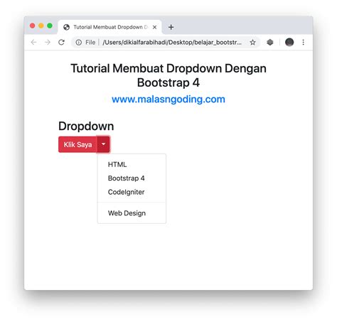 dropdown div in bootstrap