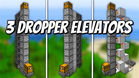 dropper elevator minecraft bedrock