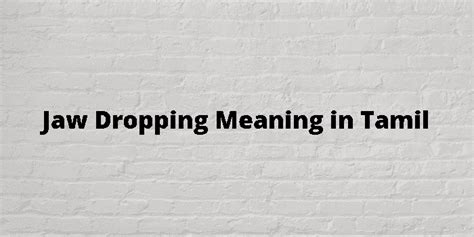 dropping off meaning in tamil with example