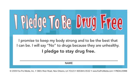 Drug Free Pledge Printable: A Step-By-Step Guide To Staying Drug-Free