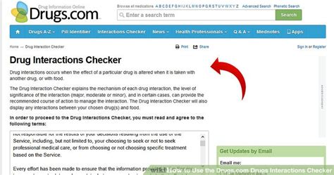 drug interactions lookup website