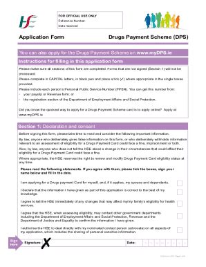 drug scheme application form