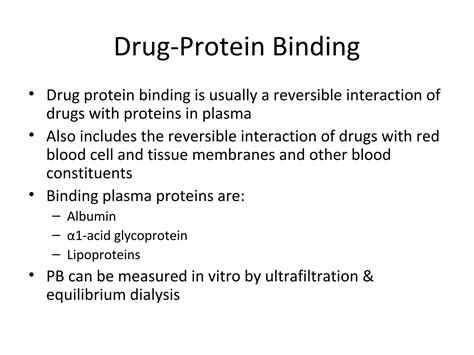 Drugs Binding Proteins