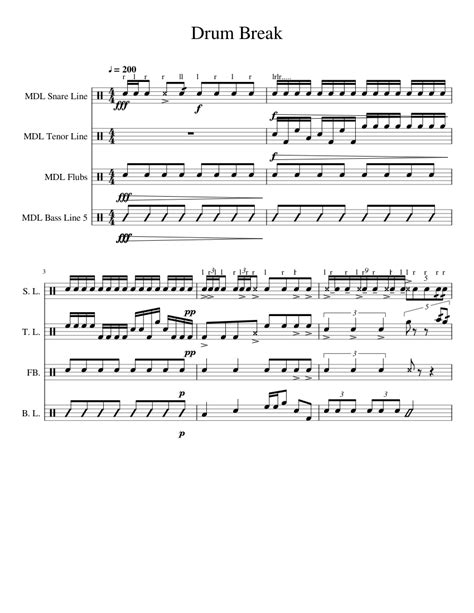 Drum Break Sheet Music