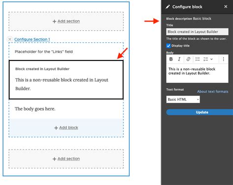 Drupal Block Edit Content