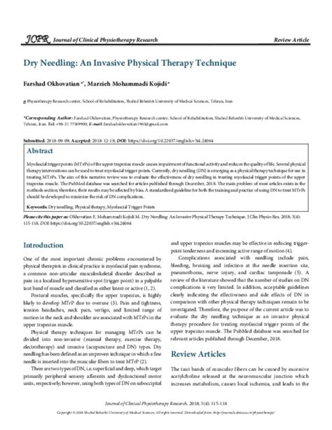 Dry Needling Technique Pdf