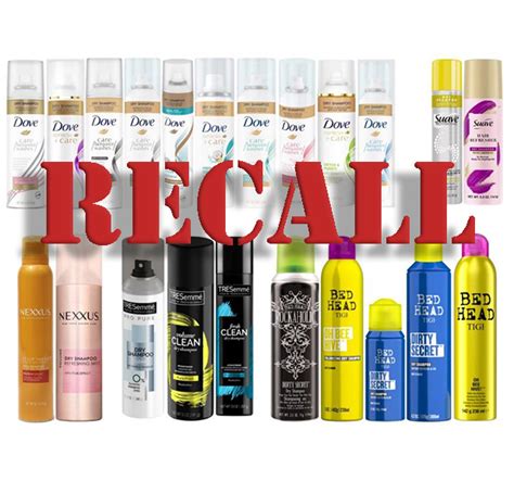 dry shampoo not recalled