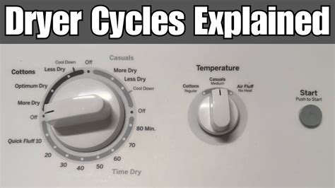 Dryer Cycles Explained