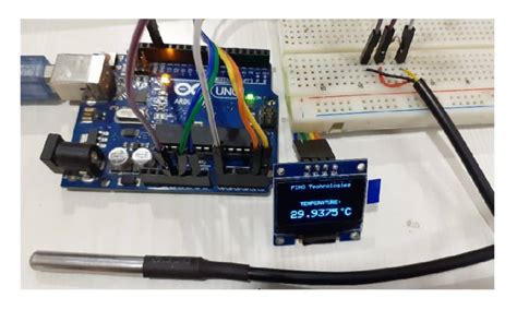 Ds18B20 Temperature Sensor Arduino With Oled
