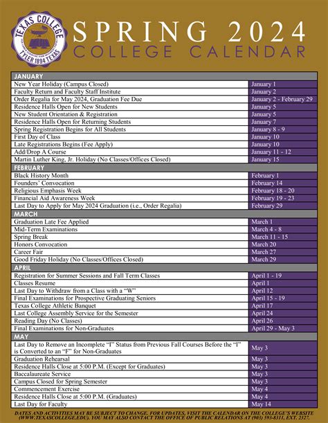Dsc Spring 2024 Calendar