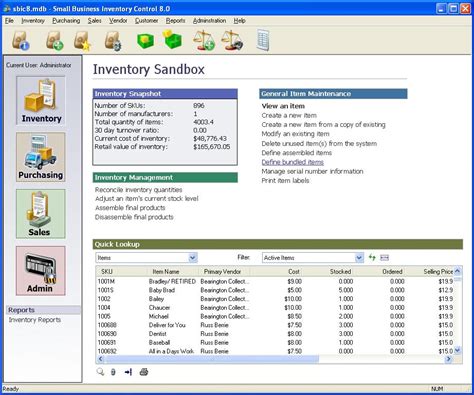dsd software small business inventory
