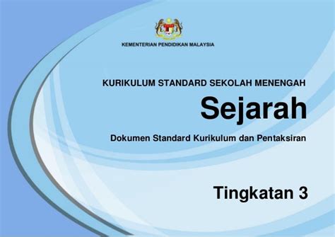dskp sejarah tingkatan 3 kssm