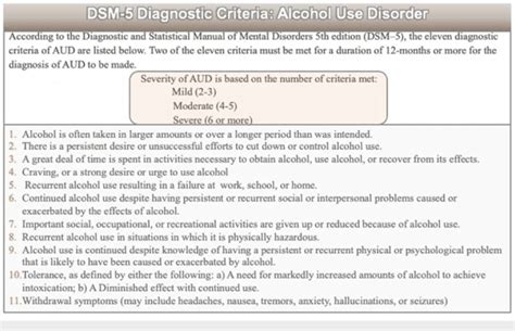 dsm 5 alcohol use disorder moderate code