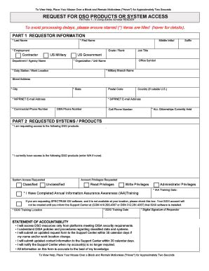 dso access request form