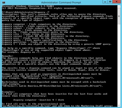 Dsquery Computer Command Examples