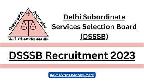 dsssb recruitment 2023 apply online