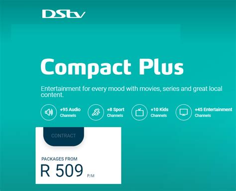 dstv compact package channels