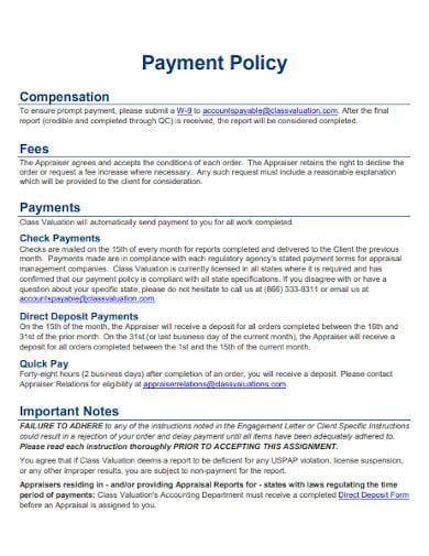 dsvv fees payment policy