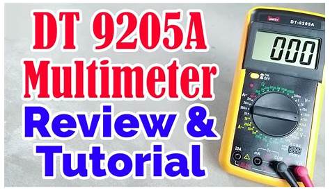 Dt9205a Multimeter User Manual DIGITAL MULTIMETER DT9205A USER MANUAL PDF