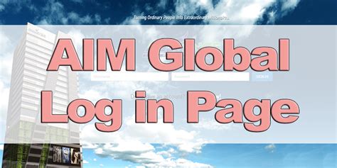 DTC Login StepbyStep guide to Login to your AIM Global Dashboard