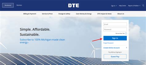 dte energy login home