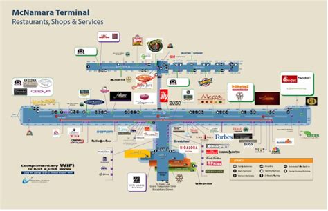 dtw airport food map