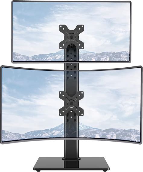 Dual Monitor Stand Vertical Stack