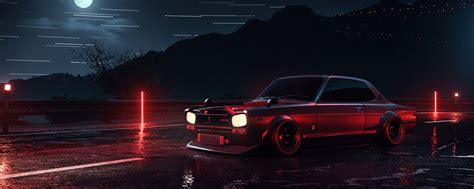 Wallpaper night, car, guitar, vehicle, movies, dual