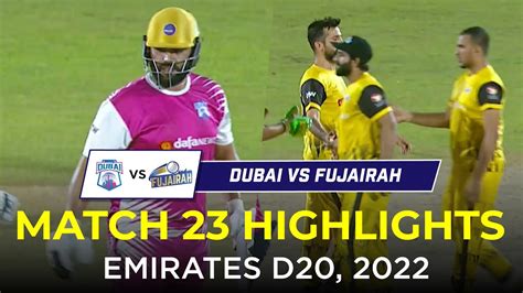 dubai and fujairah cricket match