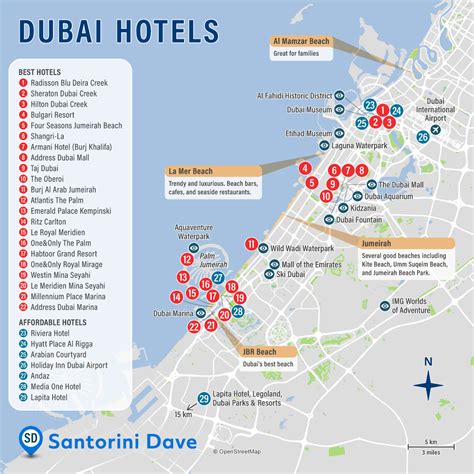 dubai hotels map