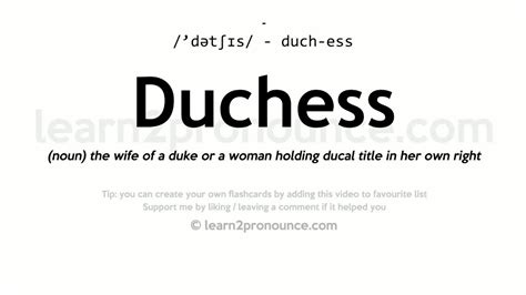 Duchess And Definition