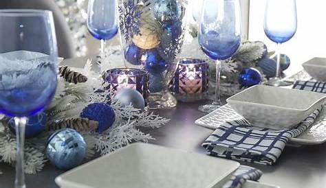 Duck Egg Blue Christmas Table Decorations