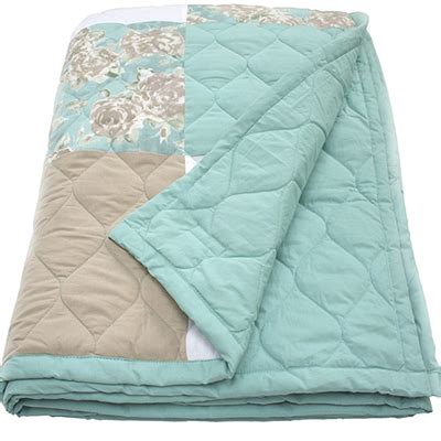 Duck Egg Patchwork Quilt