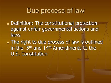 due process of law definition civics