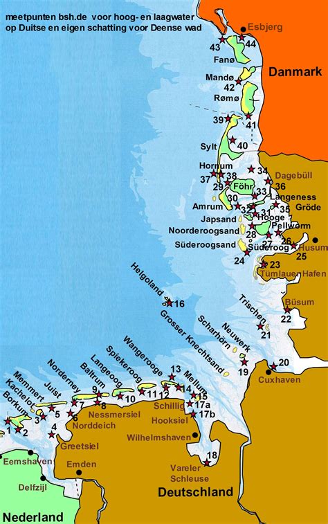 Kaart Waddenzee Werelderfgoed Wadden Sea