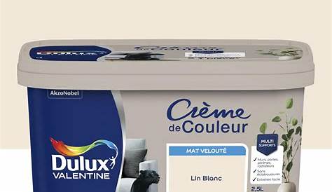 Dulux Valentine Creme De Couleur Blanc Peinture DULUX VALENTINE Crème Mat he 6L