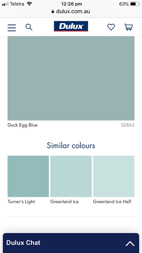 Dulux Duck Egg Blue Colour Code