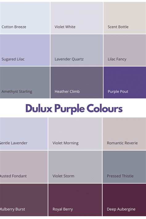 Dulux Paint Colours Violet