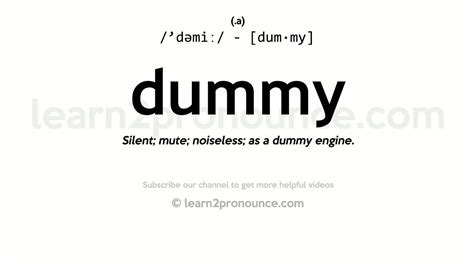 dummies meaning spanish