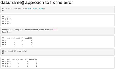 Dummies Package In R