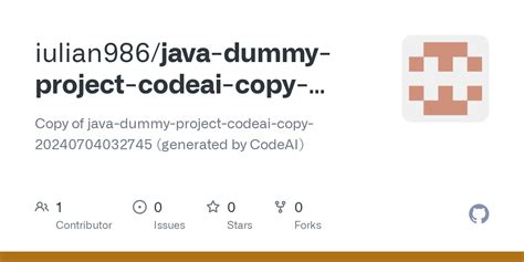 Dummy Java Project