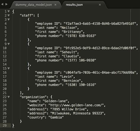 Dummy Json Data For Mongodb