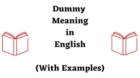 dummy meaning in english