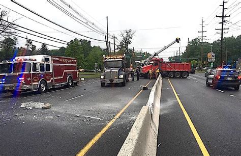 dump truck accident today nj