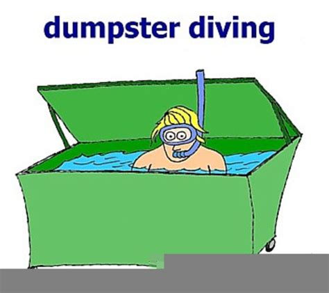 Dumpster Diving Clip Art