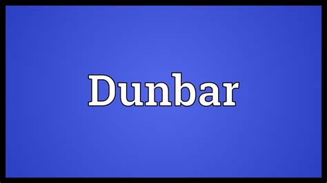 dunbar meaning