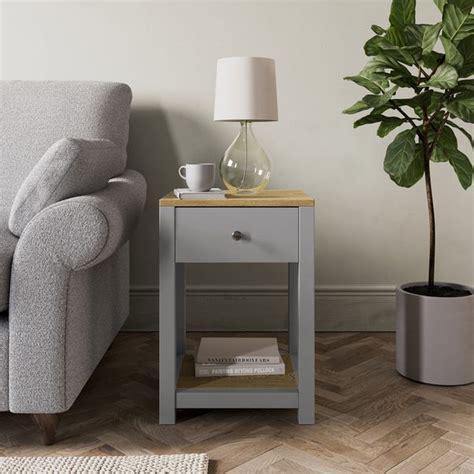 Dunelm Side Table With Drawer