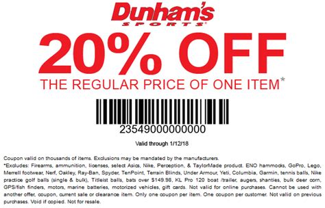 Dunhams Discount Codes