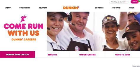 dunkin donuts application online review